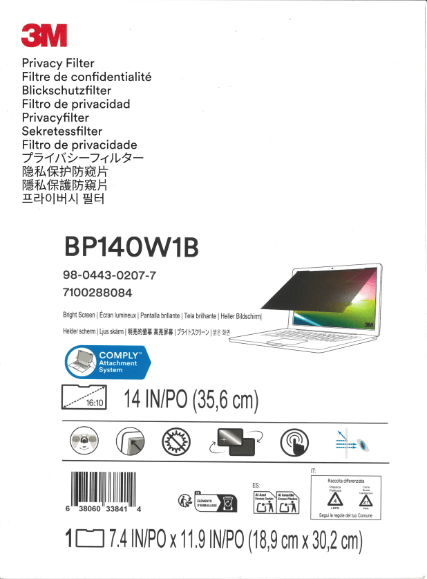 3M Privacy filter 14″ tietoturvasuoja