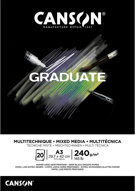 Canson Graduate mix media lehtiö A3
