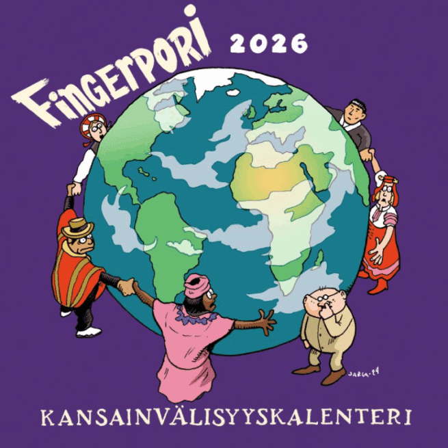 Fingerpori 2026 seinäkalenteri