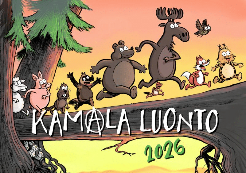 Kamala luonto 2026 seinäkalenteri