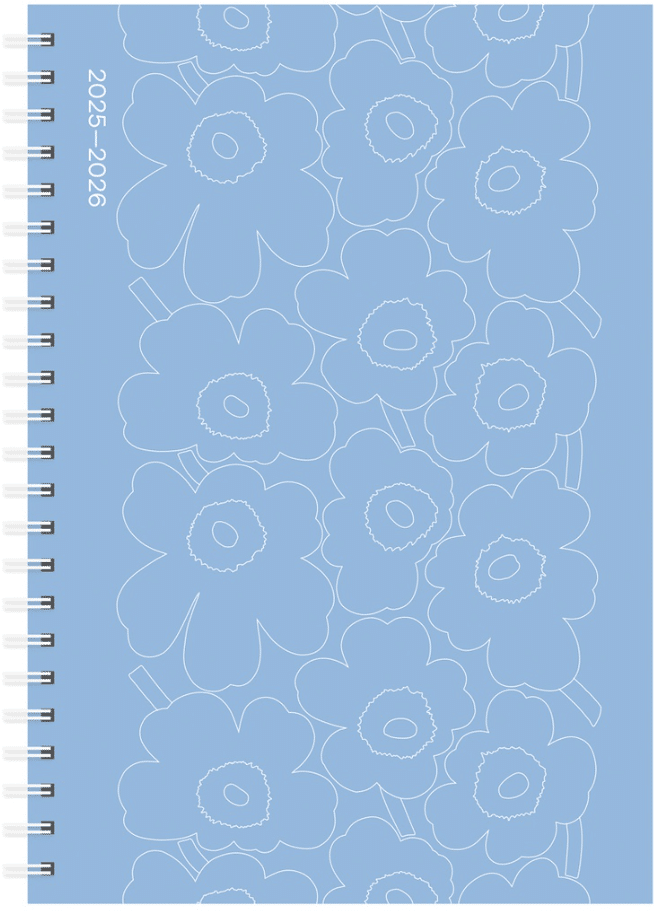 Marimekko Unikko piirto 2025-2026 lukuvuosikalenteri
