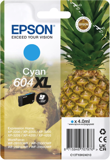 Epson 604XL cyan väripatruuna