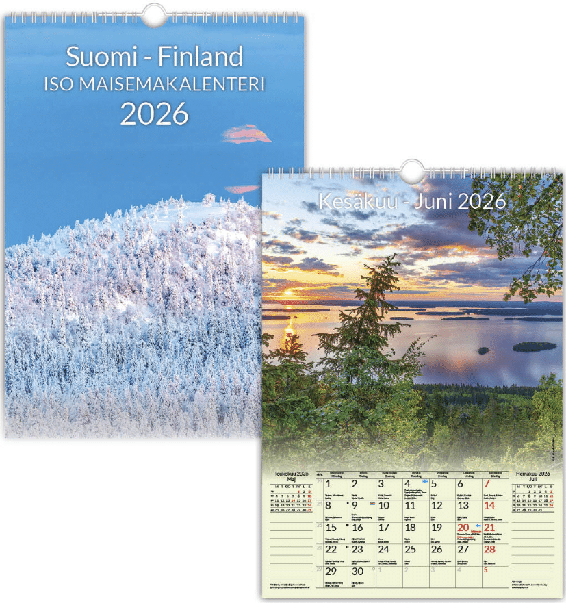 Suomi iso maisemakalenteri 2026