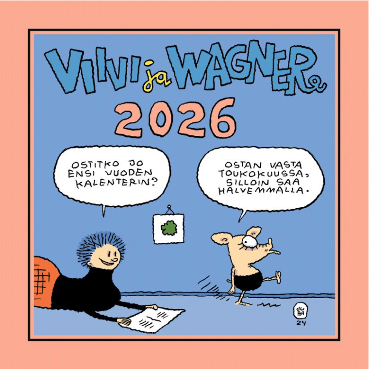 Viivi ja Wagner 2026 seinäkalenteri