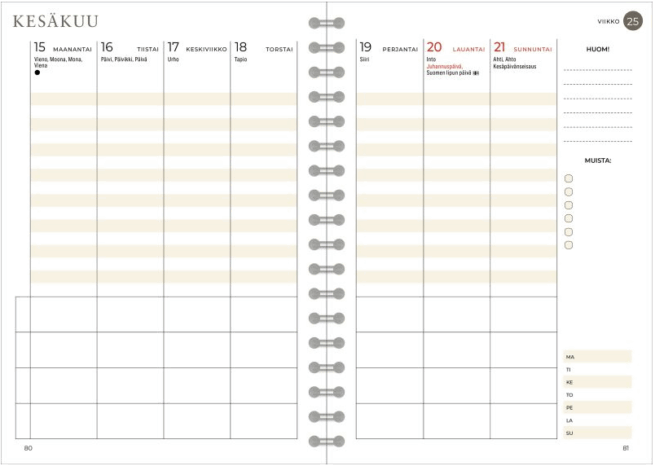 Arjen onni Planner 2026 - Image 3