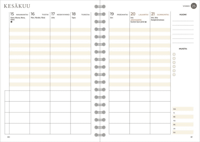 Arjen onni Planner 2026 - Image 5