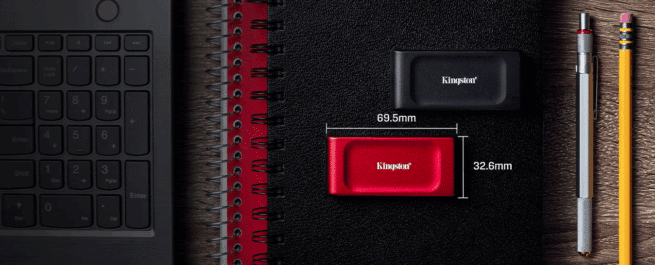 Kingston XS1000 1 Tb ulkoinen SSD-kiintolevy, punainen - Image 3