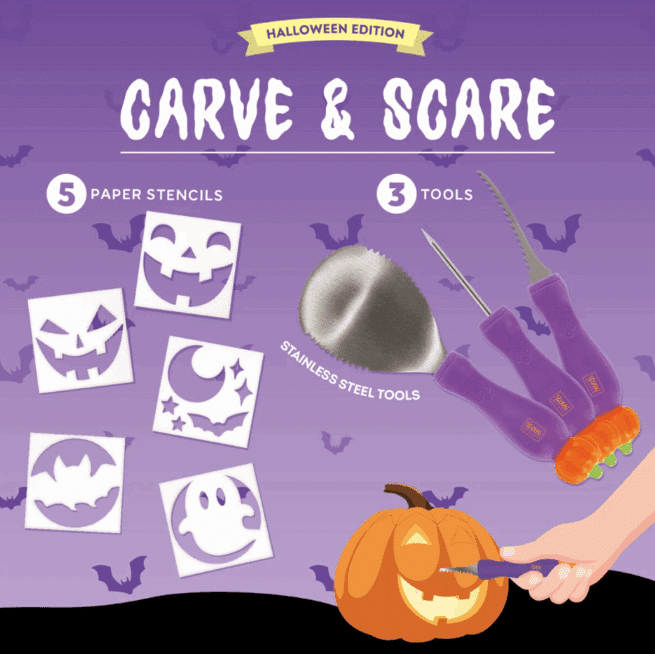 Legami Carve & scare halloween kaiverrussetti - Image 4