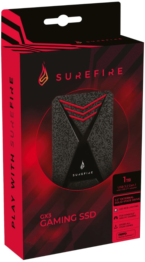 Surefire Gaming Bunker 1 Tb SSD ulkoinen kiintolevy