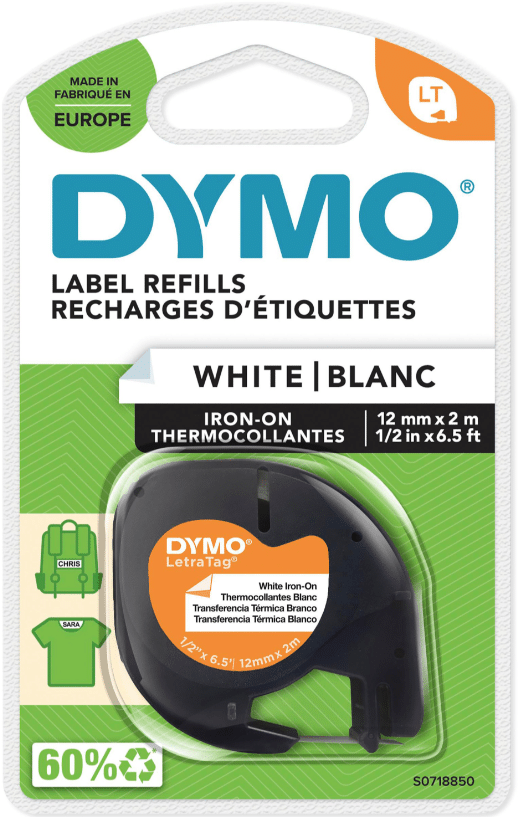Dymo Letratag iron-on teippi, silitettävä
