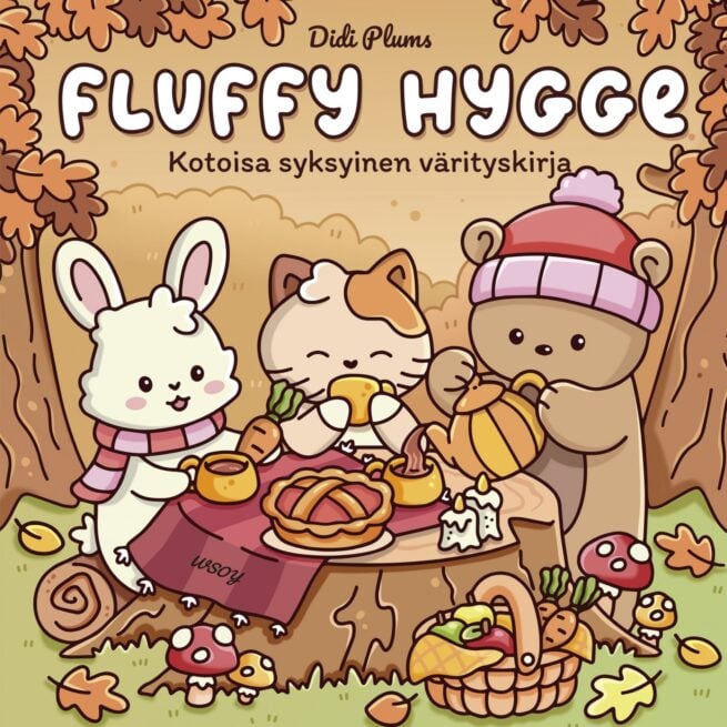 Fluffy Hygge : Kotoisa syksyinen värityskirja (täytettävä kirja)