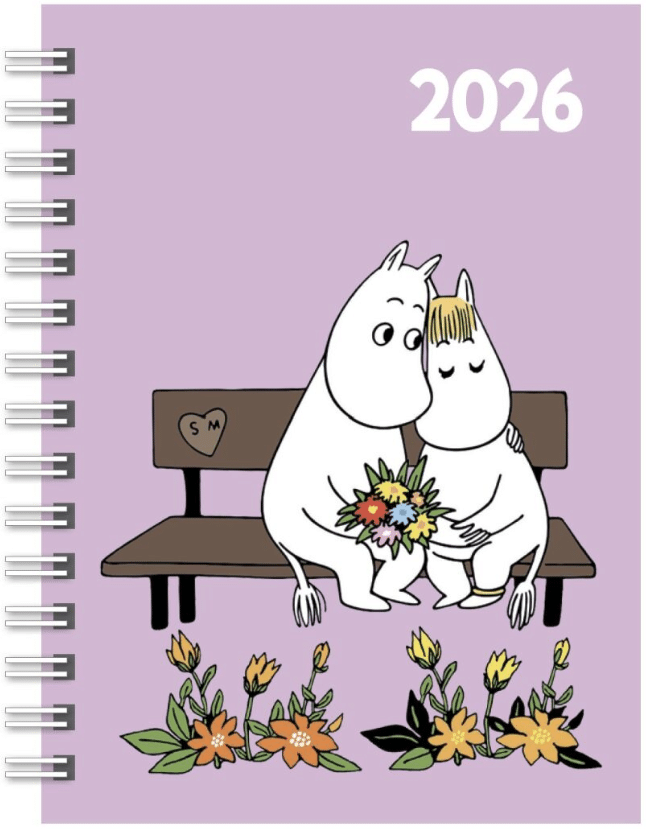 Muumi Romantic A6 taskukalenteri 2026