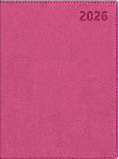 Pöytäkalenteri A5 2026, pinkki