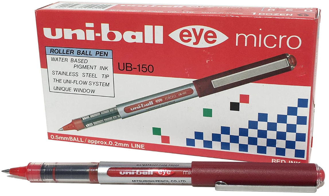 Uni ball ub-150 eko punainen rollerkynä, 12 kpl/rasia