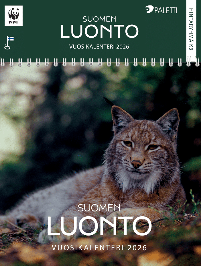WWF Suomen luonto 2026 seinäkalenteri