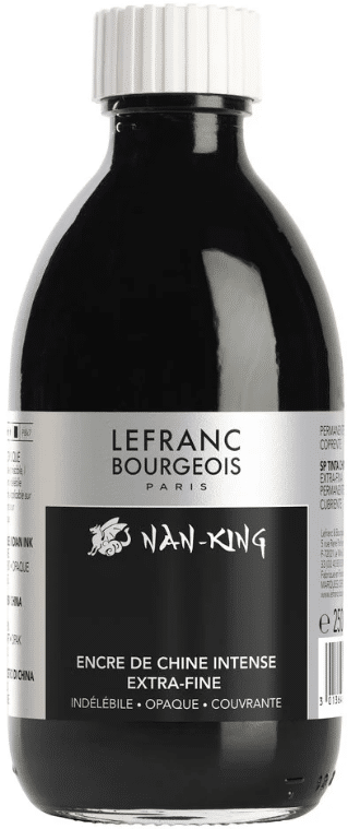 Lefranc Bourgeois Nan King Indian ink 250 ml, musta piirustusmuste