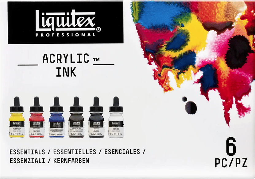 Liquitex akryylimustesetti Classic 6 väriä, 30 ml / väri