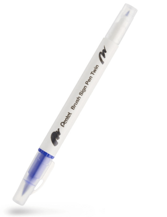 Pentel Brush Sign Pen twin sivellinkynäsarja, 12 väriä - Image 4