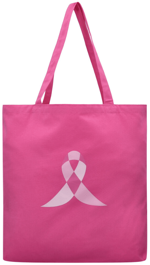 Roosa nauha kangaskassi, pinkki