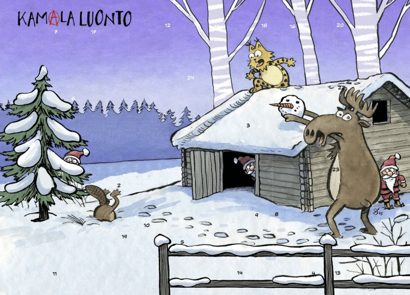 Kamala luonto adventtikalenteri, Lumileikit