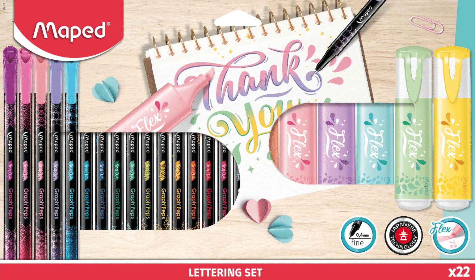 Maped kirjoitussetti, 22-osainen