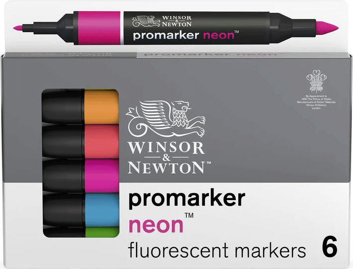Winsor & Newton Promarker Neon -lajitelma, 6 väriä