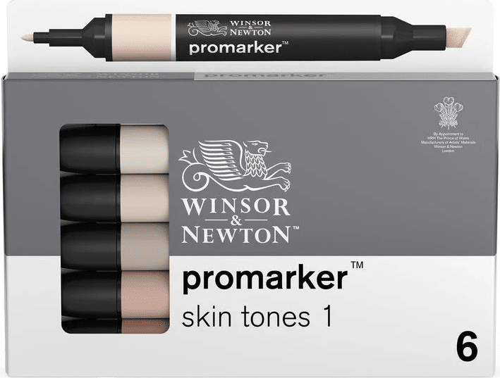 Winsor & Newton Promarker Skin tones 1 -lajitelma, 6 väriä