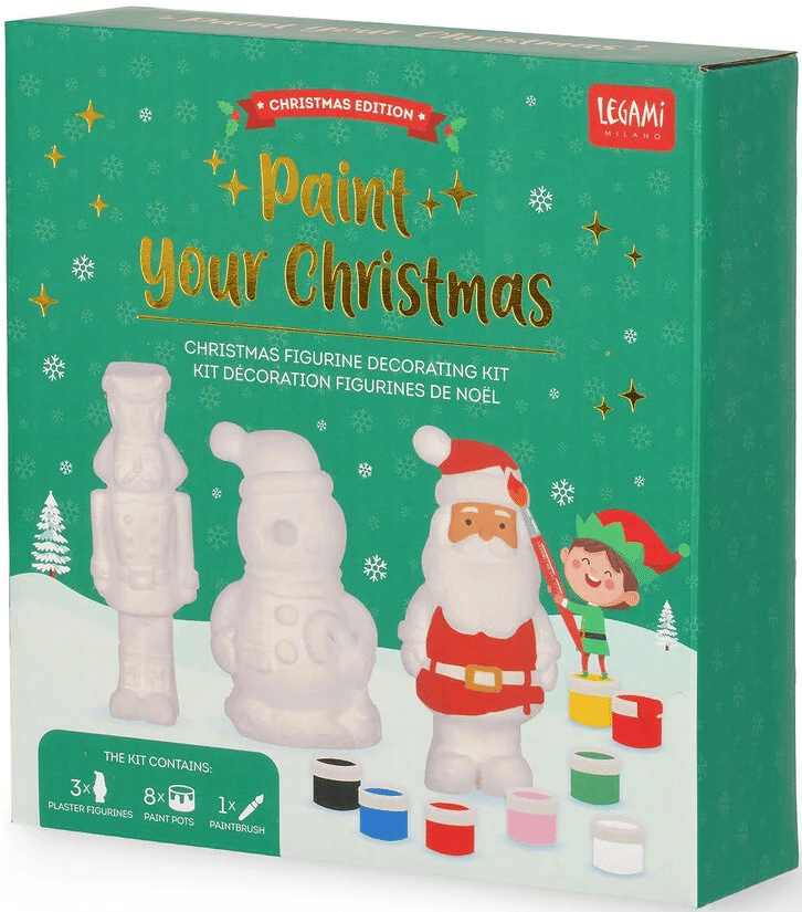 Legami paint your christmas – christmas figurine decorating kit