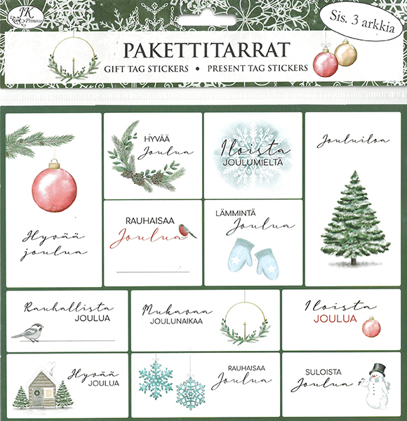 Joulupakettitarra Kuura, 3 arkkia/pss