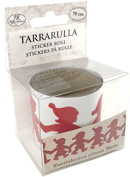 Tonttuketju vintage tarrarulla, 70 cm