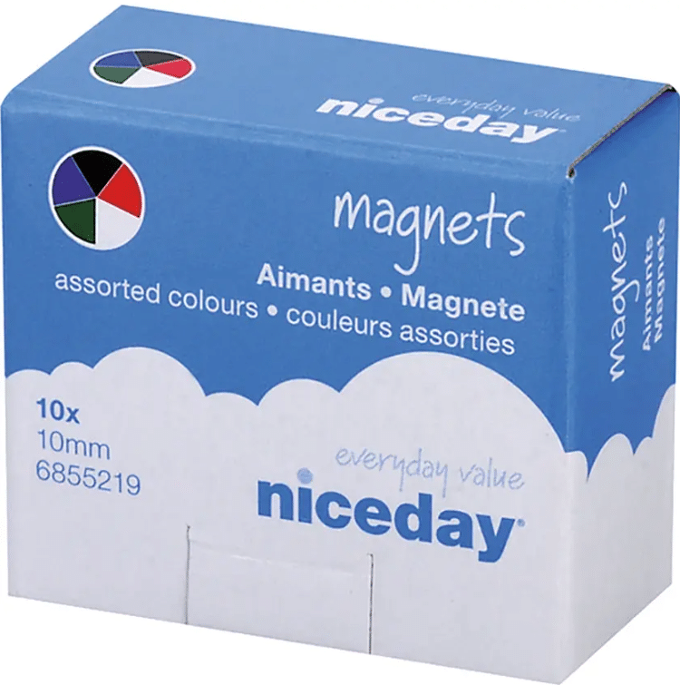 Niceday magneettinappi 10 mm, värilajitelma
