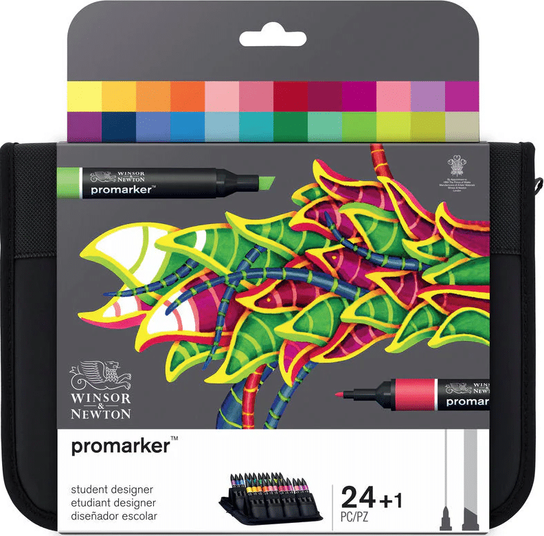 Winsor & Newton Promarker Student Designer -lajitelma, 24 väriä