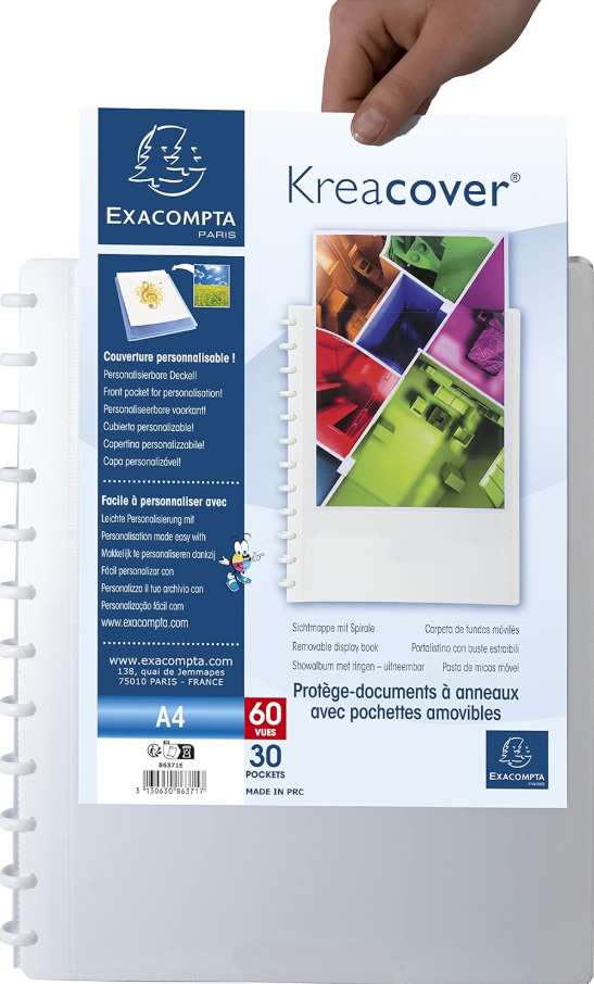 Exacompta repäisytaskukansio A4 valkoinen, 30 taskua Exacompta repäisytaskukansio A4 valkoinen, 30 taskua - Image 2