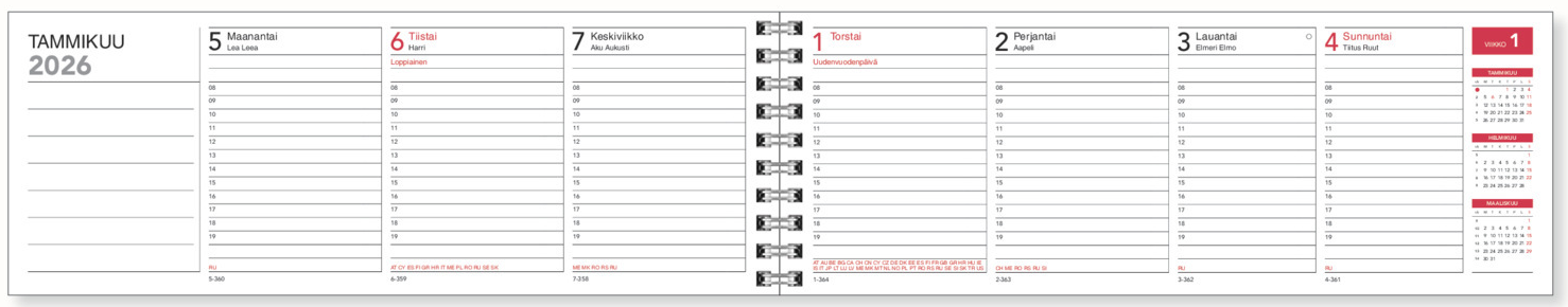 Protime 1 Eko 2026 pöytäkalenteri Protime 1 Eko 2026 pöytäkalenteri - Image 2