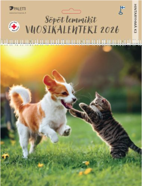 Söpöt lemmikit 2026 seinäkalenteri SPR Söpöt lemmikit 2026 seinäkalenteri SPR Suomen vanhin kirjakauppa - Vuodesta 1899