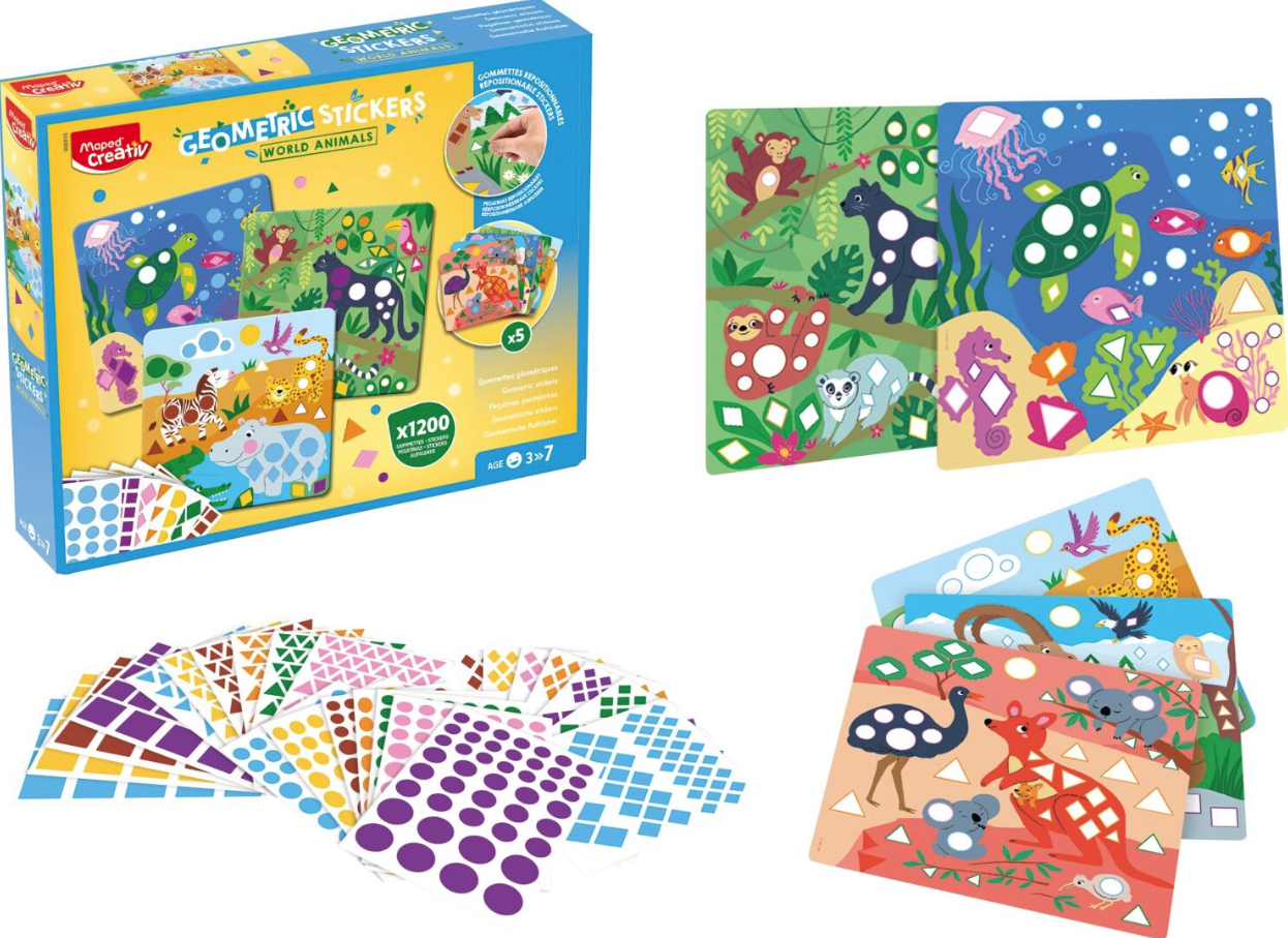 Maped eläimet tarra-askartelusarja, 1200 tarraa Maped eläimet tarra-askartelusarja, 1200 tarraa - Image 2