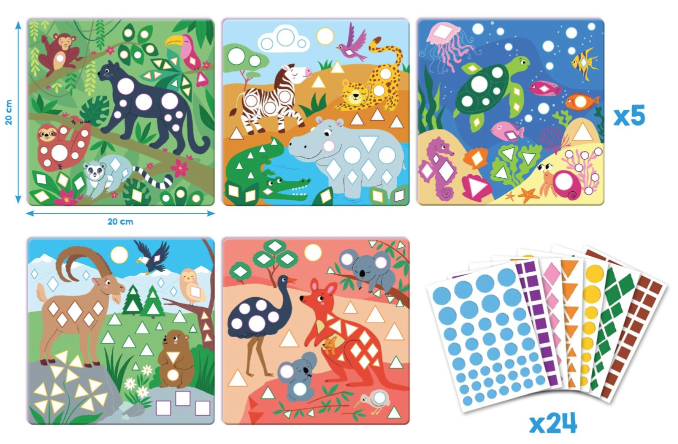 Maped eläimet tarra-askartelusarja, 1200 tarraa Maped eläimet tarra-askartelusarja, 1200 tarraa - Image 4