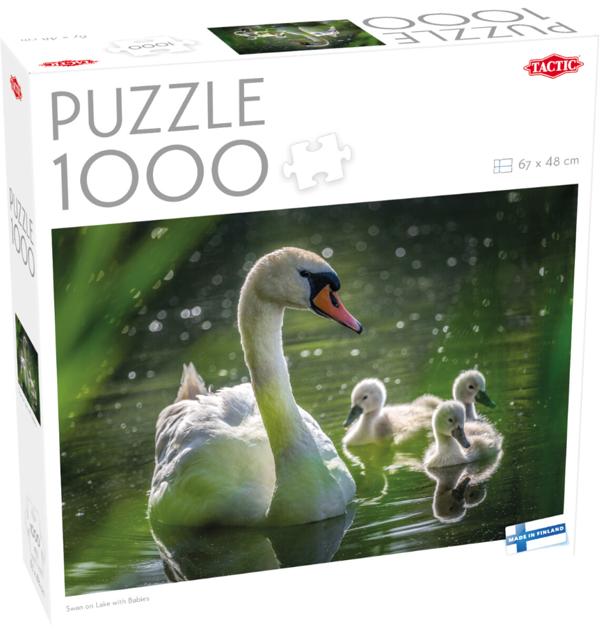 Swan on Lake with Babies palapeli, 1000 palaa Swan on Lake with Babies palapeli, 1000 palaa Suomen vanhin kirjakauppa - Vuodesta 1899