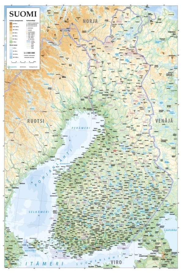 Suomi seinäkartta 2026 1:1 milj. (suora seinäkartta, pahviputkeen pakattu) Suomi seinäkartta 2026 1:1 milj. (suora seinäkartta, pahviputkeen pakattu) Suomen vanhin kirjakauppa - Vuodesta 1899