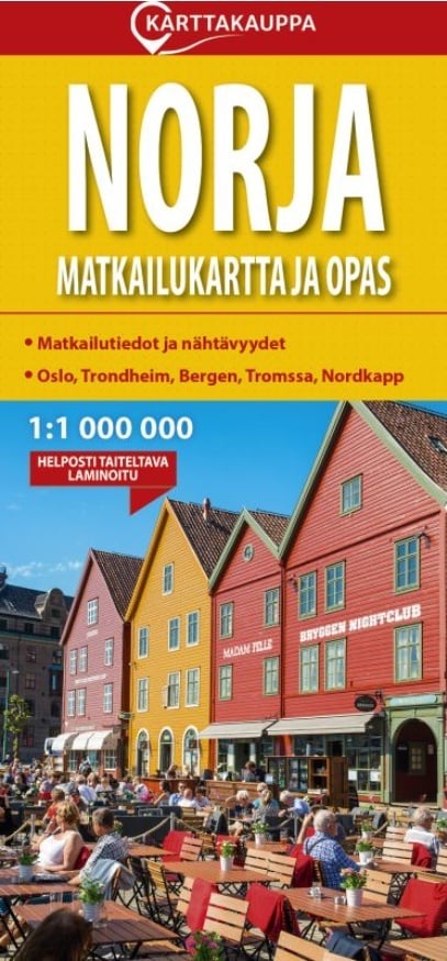 Norja matkailukartta ja opas 1:1 000 000 (taitettu kartta) Norja matkailukartta ja opas 1:1 000 000 (taitettu kartta) Suomen vanhin kirjakauppa - Vuodesta 1899
