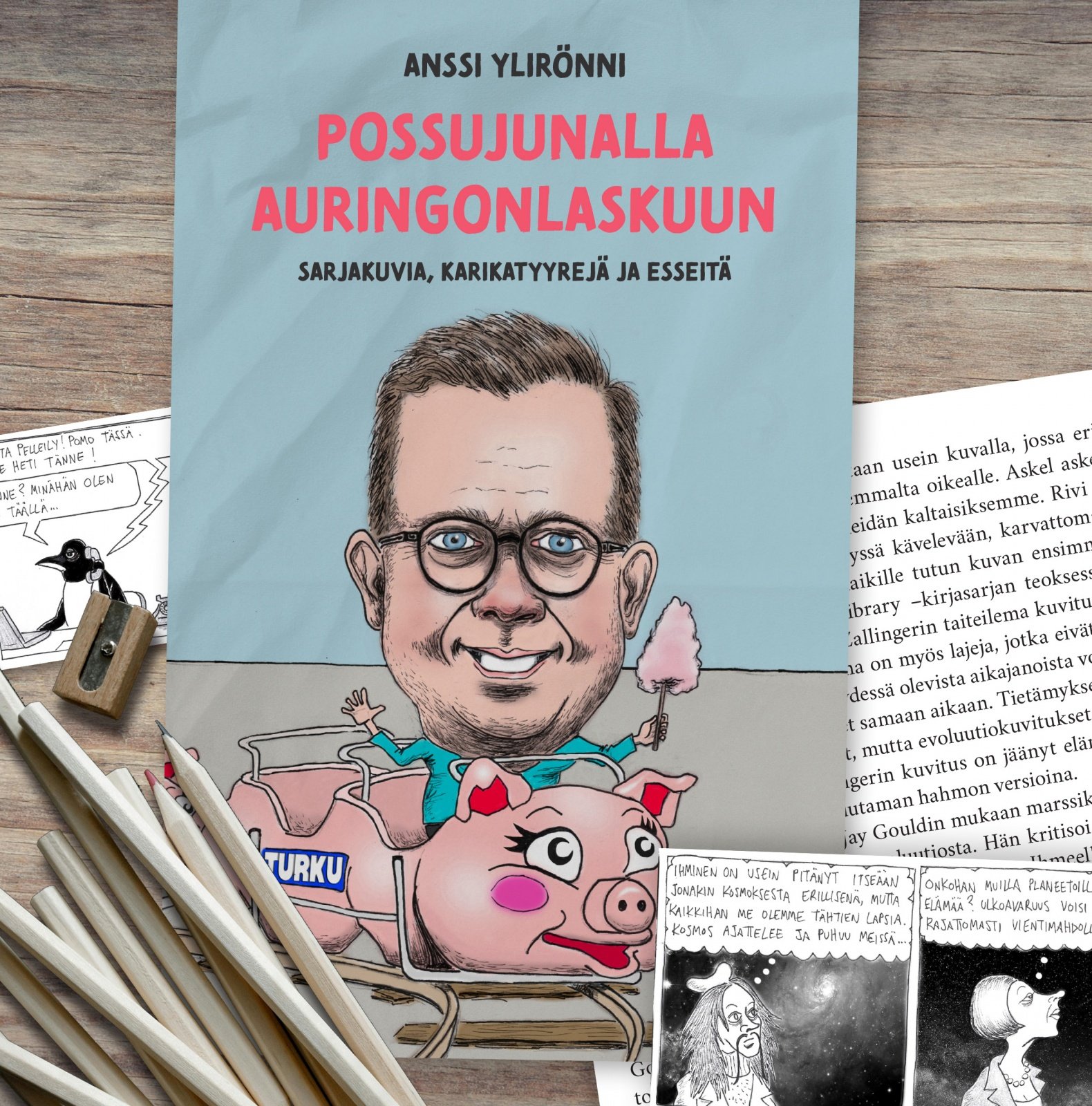 Possujunalla auringolaskuun : sarjakuvia, karikatyyrejä ja esseitä Possujunalla auringolaskuun : sarjakuvia, karikatyyrejä ja esseitä Suomen vanhin kirjakauppa - Vuodesta 1899