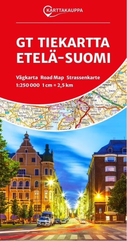 GT Tiekartta Etelä-Suomi 2026 1:250 000 (taitettu kartta) GT Tiekartta Etelä-Suomi 2026 1:250 000 (taitettu kartta) Suomen vanhin kirjakauppa - Vuodesta 1899
