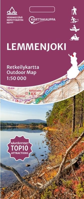 Lemmenjoki retkeilykartta 1:50 000 (taitettu kartta) Lemmenjoki retkeilykartta 1:50 000 (taitettu kartta) Suomen vanhin kirjakauppa - Vuodesta 1899