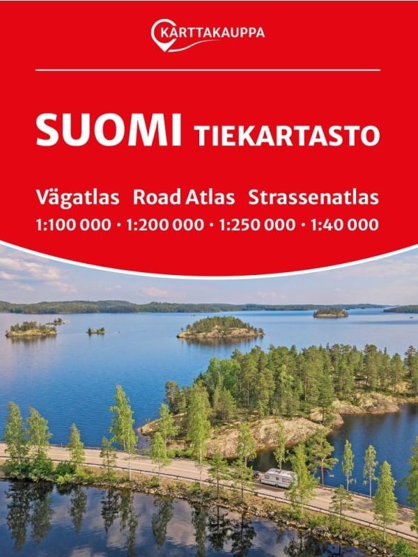 Suomi tiekartasto 2026 1:200 000 / 1:250 000 / 1:40 000 = Vägatlas Finland = Road Atlas = Strassenatlas Suomi tiekartasto 2026 1:200 000 / 1:250 000 / 1:40 000 = Vägatlas Finland = Road Atlas = Strassenatlas Suomen vanhin kirjakauppa - Vuodesta 1899