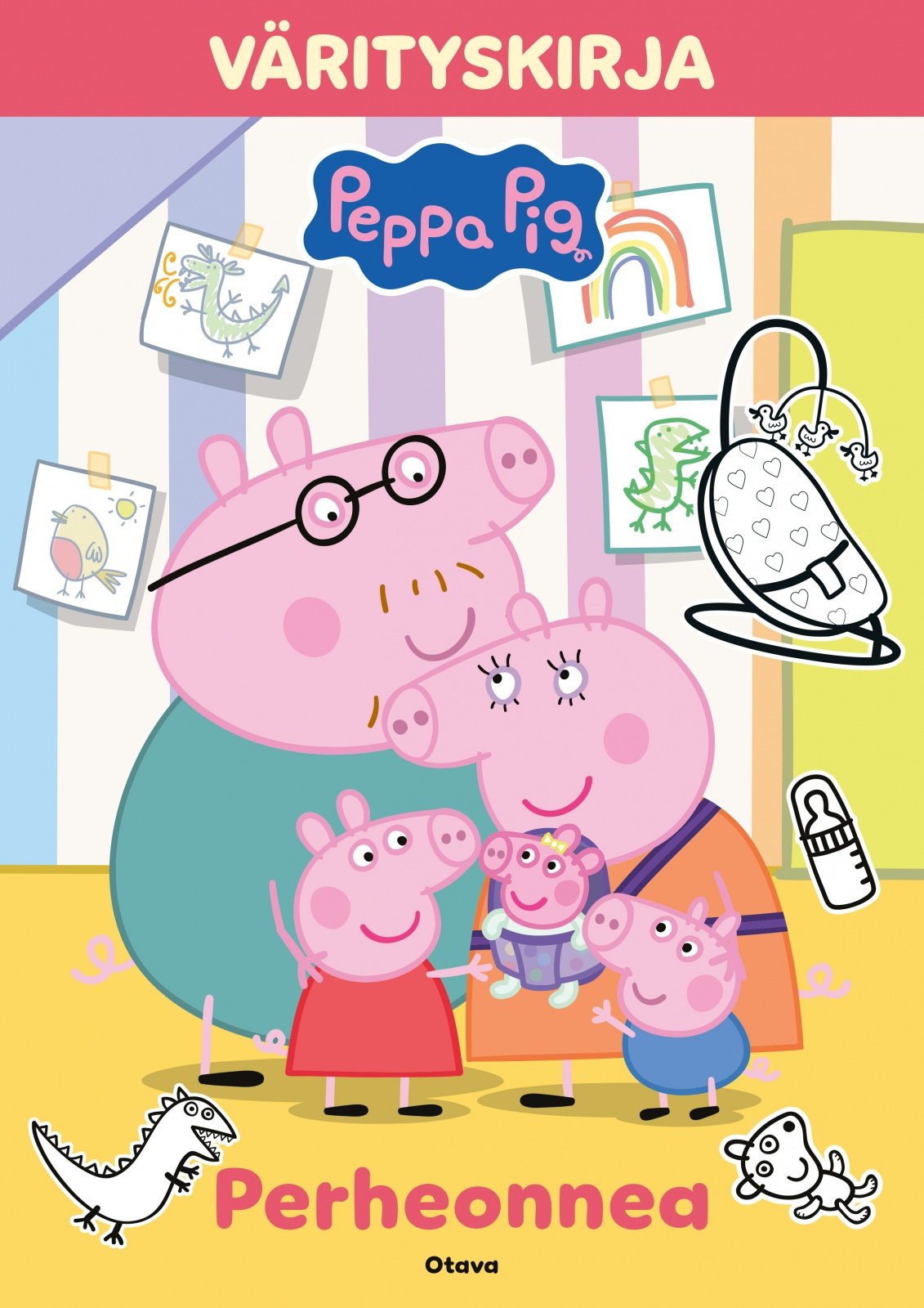 Pipsa Possu — Värityskirja Perheonnea (täytettävä kirja) Suomen vanhin kirjakauppa - Vuodesta 1899