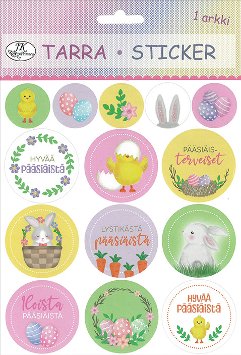 Pääsiäistekstit tarra-arkki Pääsiäistekstit tarra-arkki Suomen vanhin kirjakauppa - Vuodesta 1899