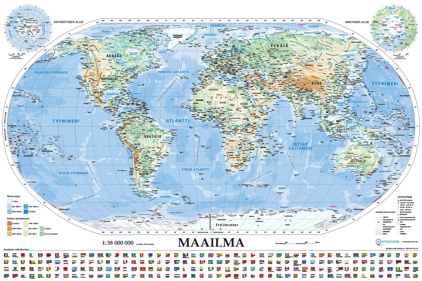 Maailma seinäkartta 2026 Maailma seinäkartta 2026 Suomen vanhin kirjakauppa - Vuodesta 1899