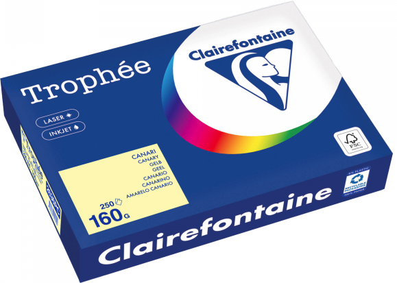 Clairefontaine Trophee 2636 A4, 160g kanariankeltainen, värillinen tulostuspaperi Clairefontaine Trophee 2636 A4, 160g kanariankeltainen, värillinen tulostuspaperi Suomen vanhin kirjakauppa - Vuodesta 1899