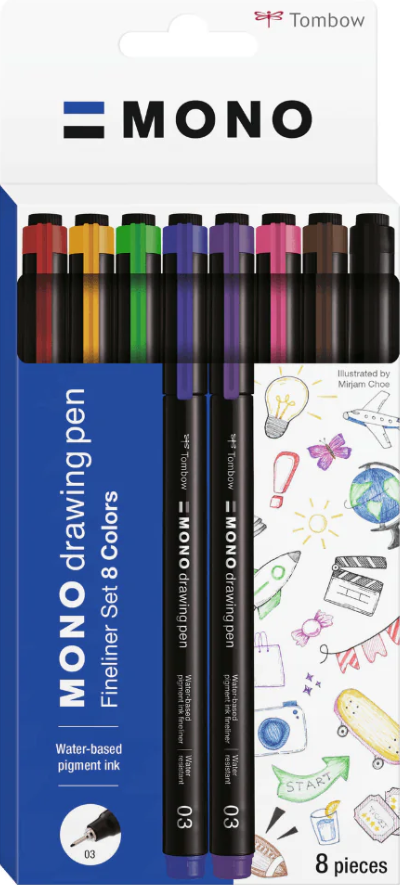 Tombow Mono drawing kuitukynälajitelma, 8 väriä Tombow Mono drawing kuitukynälajitelma, 8 väriä Suomen vanhin kirjakauppa - Vuodesta 1899