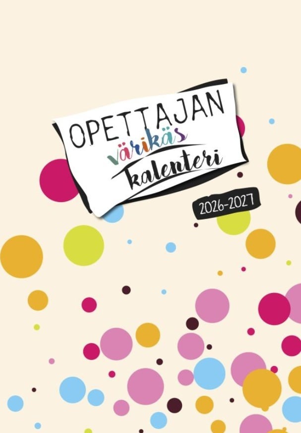 Opettajan värikäs kalenteri 2026-2027 (kovakantinen) Opettajan värikäs kalenteri 2026-2027 (kovakantinen) Suomen vanhin kirjakauppa - Vuodesta 1899